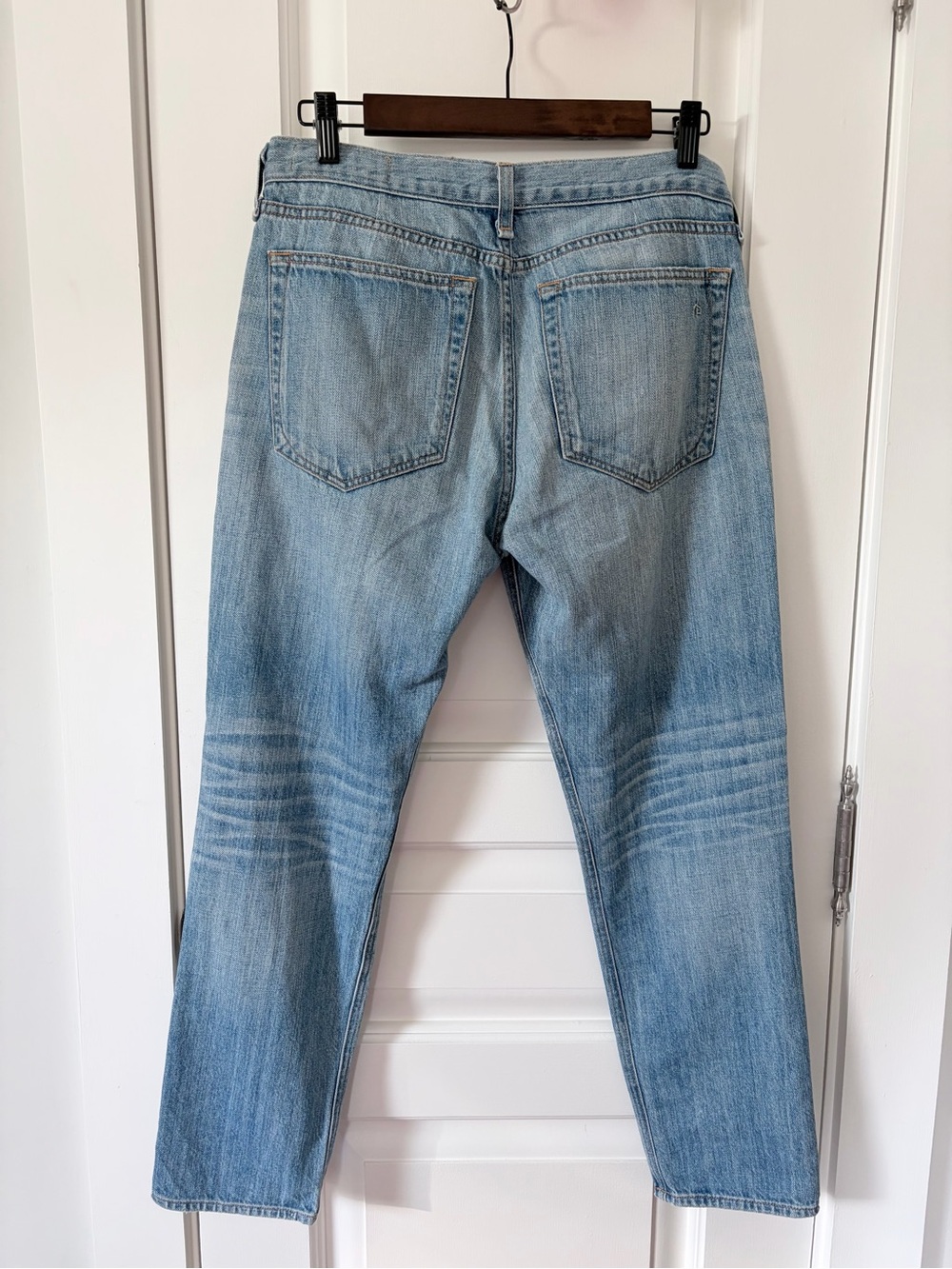 Rag & Bone BOYFRIEND Distressed Jeans, MOSS W/HOLES, sz 25
